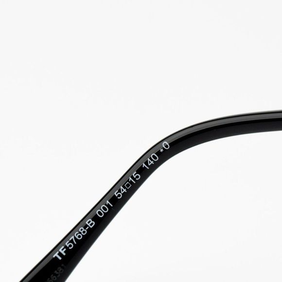 NEW Tom Ford FT5768-B 001 Shiny Black Blue Block Square Women Eyeglasses TF 5768 - Picture 9 of 10